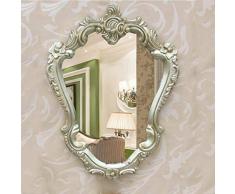 XIUXIU Spiegel Antiker einfacher Retro Wand-hängender dekorativer Spiegel-wasserdichter Normallack-Schminkspiegel (Color : Champagne)