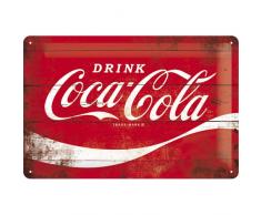 Nostalgic Art 22235 Coca-Cola-Logo Wave Blechschild, 20 x 30 cm, rot