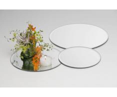 Glasplatte MIRROR Spiegel Glas Platte Teller Kerzenplatte flach rund, Ø 30 cm