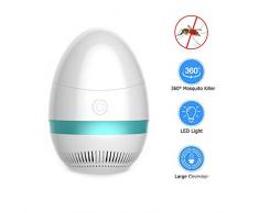 Bug Zapper UV Insektenvernichter, elektrisches Moskito-Mörder-Licht, mit eingebautem Ventilator Sicherer USB Powered für Camping, Wandern, Außen-und Innen,Blau