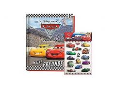 Disney Cars 3: Meine Freunde: Freundebuch (gebundene Ausgabe) + 1 Cars Stickerbogen