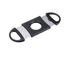 LANJ Schwarzer Zigarrenschneider Zigarrenschneider Zigarrenrauchen Set Manueller Zigarettenbrecher 90 mm 1 Stück.