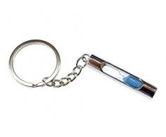 Miniblings Sanduhr Schlüsselanhänger Zeit Sekunden Stunden Eieruhr Sand Uhr blau