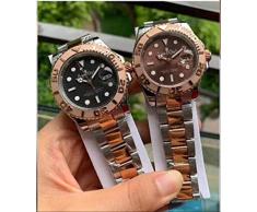 GFDSA Männer Automatik Mechanisch Silber Roségold Schwarz Kaffee Edelstahl Yacht Uhr Keramik Master Saphir AAAA Kaffee