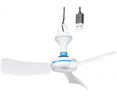 PEARL USB Ventilator: Mobiler USB-Deckenventilator mit Aufhänger, Ø 42 cm, 5 W, 300 U/Min. (Mobiler Ventilator)