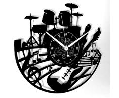 Instant Karma Clocks Wanduhr aus Vinyl LP 33 Umdrehungen Geschenkidee Vintage Handmade Gitarre Musik Tastatur Batterie