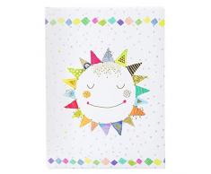 goldbuch Freundebuch, Happy Sun, DIN A5, 72 illustrierte Seiten, Kunstdruck mit Relief, Bunt, 43362, 21 x 15 x 1,5 cm