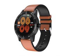 Smartwatch Blutdruck Fitness Armbanduhr mit Pulsmesser IP68 Wasserdicht Smart watch Fitness Uhr Aktivitätstracker Schrittzähler Schlafmonitor Kalorienzähler Sport Uhr Damen Herren für iOS Android Rot