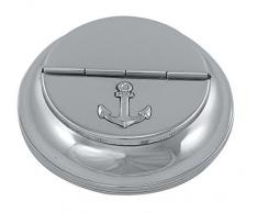 Klappaschenbecher Aschenbecher Ascher Silber vernickelt Ø 10cm