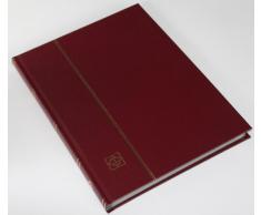 Leuchtturm 32 Schwarze Seiten Einsteckbuch Briefmarkenalbum Einband weinrot