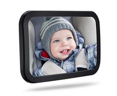 TOPELEK Rücksitzspiegel, Spiegel Auto Baby, Rückspiegel Baby Autospiegel Shatterproof Car Rückspiegel kompatibel mit meisten Auto drehbar doppelriemen, 360° schwenkbar für Baby Kinderbeobachtung.