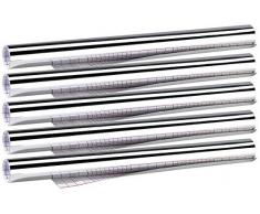 infactory Spiegelfolie Basteln: 5x Deko-Spiegelfolie, selbstklebend, opak, 150 x 40 cm (Spiegelfolie selbstklebend Basteln)