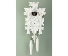 Quarz Kuckucksuhr 5-Laub, Vogel, inkl. Batterien TU 350/20 Q weiss