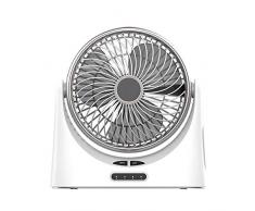 Fane USB-Lade Ventilator Kreativer Büroschreibtisch Schlafzimmer Büro Tragbare Mini-Ventilator Ventilator Stumm Elektrisches Kleines Ventilator Stehend Halterung,Weiß