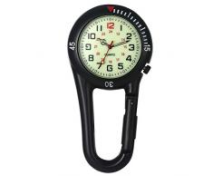 LANCARDO Taschenuhr Mit Karabiner Damen Herren Outdoor Praktisch Analog Quarz Krankenschwesteruhr
