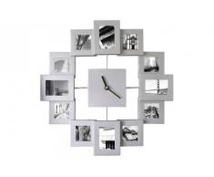 XXL 45cm Fotorahmen Uhr Bilderrahmen Wanduhr Bilder Fotouhr Bilderrahmenuhr aus Alu Bilderuhr
