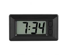 Yosoo Mini Uhr Digitaluhr LCD Motorrad Tisch Auto Büro Uhr Elektronische Anzeige Datum 24 Stunden Kalender mit Magic Sticker 7,7 * 4,2 cm