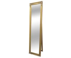 Livitat® Ankleidespiegel Standspiegel Wandspiegel antik barock Gold 160 x 40 cm NO LV9038
