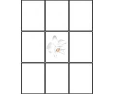 Fliesenaufkleber Fliesentattoos für Bad & Küche - für weiße Fliesen empfohlen - Küchenfliesen für einzelne Fließen 15x20 cm - MD436 - schöne Blume
