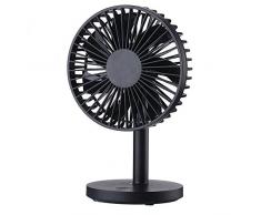 Mini USB Ventilator Leise Tischventilator Einstellbar Winkel Ventilatoren Energiesparend Stark USB Lüfter für Laptop, Tablet-PC, Powerbank, USB-Adapter usw (Schwarz)