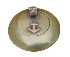 Nautic Spezial MV 5 Taschen Klappaschenbecher Messing antik Ø 6 cm