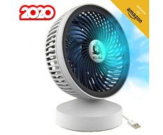 KLIM Breeze - Schreibtischventilator USB Hohe Leistung - Tischventilator - Leise und Verstellbar - Neue 2020 Version - Weiß