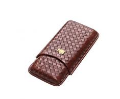 ZHJYHE Zigarrenschachtel Reisen, Feuchtigkeitsspendendes Leder Für Zigarre, Tragbare, Dreiteilige Zigarrenabschneider Zubehör Für Zigarre (Color : Brown)