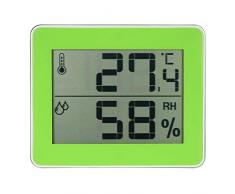 Digitale Thermo-Hygrometer-Innenwetterstationen mit großem Bildschirm für Min/Max-Aufzeichnungen für Zuhause, Büro, Babyzimmer, grünes Haus-Weiß