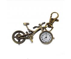 Familienkalender Fahrrad mit Uhr Schlüsselanhänger mit Ständer zum allein Stehen | Geschenk für Frauen | Kinder | Miniuhr |