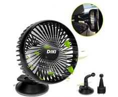 DIKI Auto Ventilator Kleiner USB Ventilator mit Einstellbaren Saugnapf und Halterung für Rücksitz, Mini Tischventilator Fan mit USB Kabel Kompatibel für PC Notebook Computer Fahrzeug Büro, Kein Akku