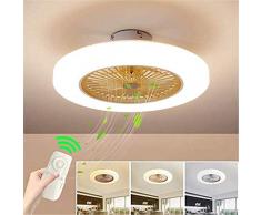 LED Fan Deckenleuchte Deckenventilator Mit Beleuchtung Und Fernbedienung Dimmbar Leise Ventilator Kreative Moderne Unsichtbare Deckenventilatoren Für Kinderzimmer Schlafzimmer 36W Deckenlampe,Gelb