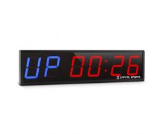 Capital Sports Timeter 2.0 6 Sporttimer Fitness Timer (6X 10cm Grosse Ziffern, Signalton, 5 Modis, individuell programmierbar, 12 Speicherplätze, geeignet für Wandmontage) schwarz