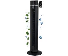 Turmventilator | 60 Watt | 7h Timer | 3 Stufen | 3 Modi | Fernbedienung | Tower-Ventilator | LED-Leuchten | Standventilator | Säulenventilator | Fan | Luftkühler…