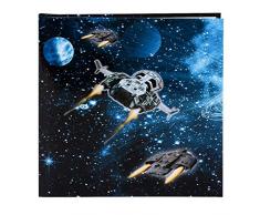 Goldbuch Poesiealbum, Raumschiff, 96 weiße Seiten, 16,5 x 16,5 cm, Kunstdruck, Dunkelblau, 41570