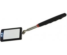 Teleskop Spiegel Werkzeug mit LED Beleuchtung I Ausziehbar 28-88cm I Handspiegel mit Softgriff I Schwenkbar