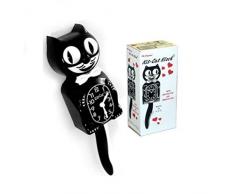 hotrodspirit – Pendel Kit Cat Clock schwarz 33 cm Wanduhr Deko-US