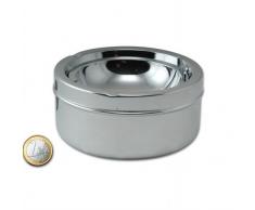 Kippaschenbecher aus Chrom poliert in silber glänzend