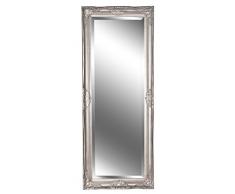 B.U.S. Wohnstyle Spiegel Wandspiegel Louisa Barock antik Silber 150 x 60 cm