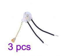 Uonlytech 3 Stücke Deckenventilator Licht Lampe Ersatzschalter Zugkette 3 Geschwindigkeit Beleuchtung Zubehör (Golden)