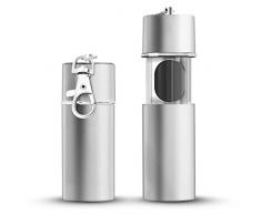 Taschenascher 2 Stück, Zigaretten Taschenaschenbecher Tragbarer Aschenbecher Reiseaschenbecher Mini Zigaretten Aschenbecher für Mitbringen auf Reisen den AußenEinsatz -Silber
