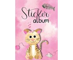 AVERY Zweckform 57794 Stickeralbum Katze, Stickerbuch leer, Album zum Sammeln, Sticker Sammelalbum blanko, Mädchen Geschenke, A5, 16 Seiten 1 Album für Mädchen