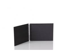 Rössler 1329452700 - S.O.H.O. Wire-O Fotoalbum 195 x 145 mm, 20 Blatt, Schwarz