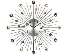 TW24 Wanduhr - Küchenuhr - Uhr - Quartzuhr - Bürouhr - Moderne Designer Wanduhr Gerade braun