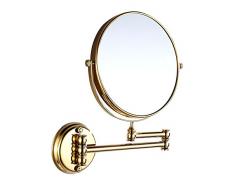 Eridanus, Bad Wandspiegel, Make-Up Kosmetik Spiegel, 3x Fach Vergrößerung, Goldfarbe