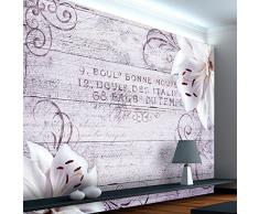 Vlies Fototapete 350x245 cm - 3 Farben zur Auswahl - Top - Tapete - Wandbilder XXL - Wandbild - Bild - Fototapeten - Tapeten - Wandtapete - Wand - Holz Blumen b-A-0170-a-c