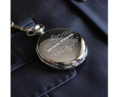 Taschenuhr mit Gravur Bester Trauzeuge | Farbe Silber
