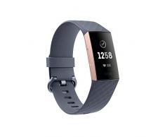 Fitbit Unisex-Adult Charge 3 Der Innovative Gesundheits-und Fitness-Tracker, Advanced Health & Fitness, Rosegold/blaugrau, Einheitsgröße