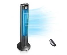 Airvention Turmventilator mit Fernbedienung, 109cm, leise, 100° oszillierender Säulenventilator, Standventilator schwarz, Timer, 40W energiesparend, 3 Geschwindigkeiten, X01A, Tower Fan