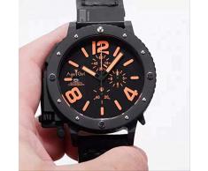 GFDSA Chronograph Stoppuhr Herren U Chronometer U42 Chimäre Silber Titan Matt Kuhleder Bootsuhr Limited 42mm orange