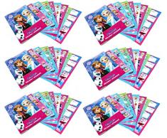 Die Eiskönigin -1260-tlg. Geburtstags-Set - Frozen - 6X Sticker-Album - Mitgebsel für Party-Tüten / Kindergeburtstag